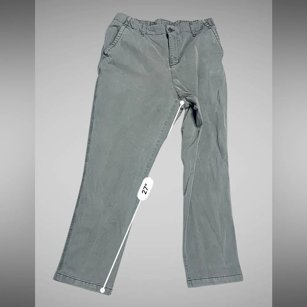 Old Navy Gray Easy Chino Pants Cotton Blend Stretch – Women’s Size Large